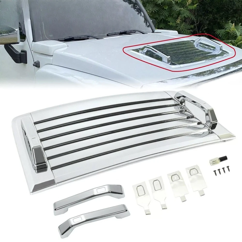 

Для HUMMER H3 2006-2010: хромированные накладки на вентиляционные отверстия капота, 3 шт.
