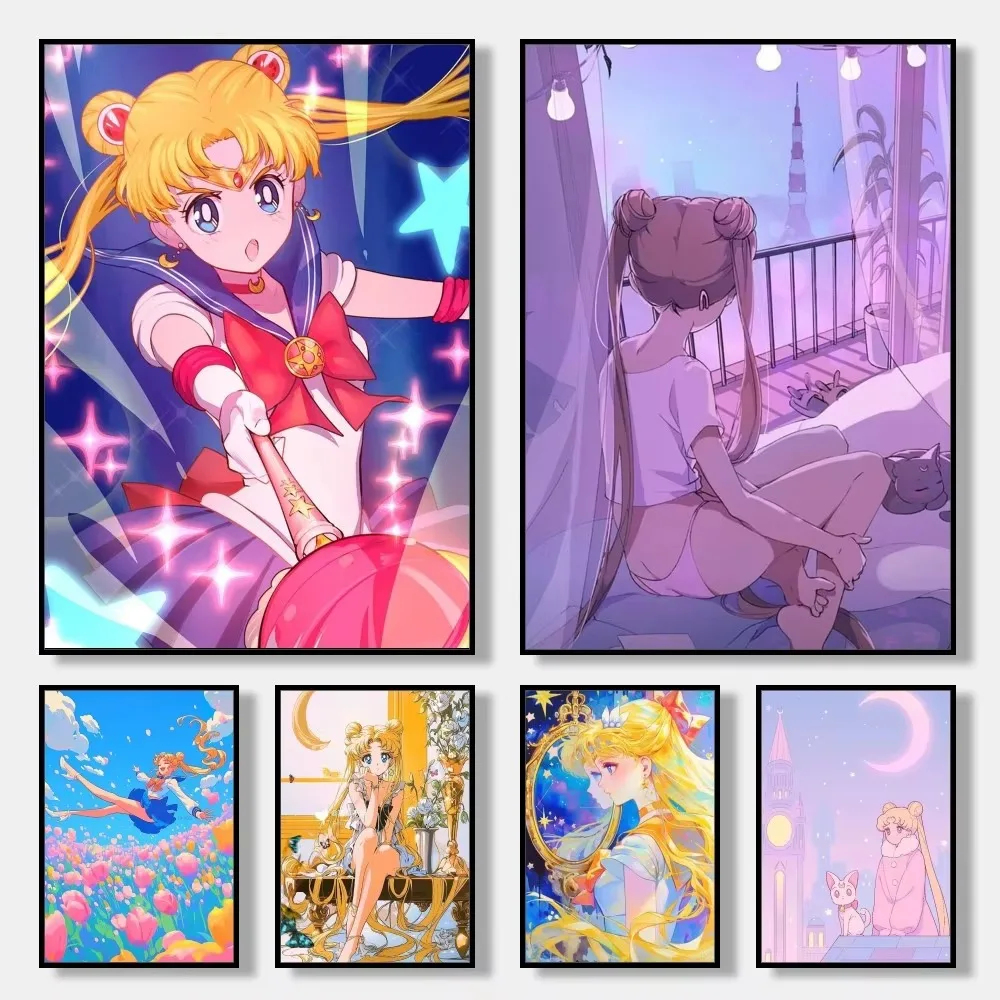5D-Diamantgemälde zum Selbermachen, S-Sailor M-Moon, klassischer Anime-Charakter, Mosaik, handgefertigtes Kunstwerk, volle runde/quadratische Diamanten für Anfänger