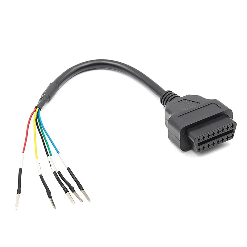 

4X 16 Pin OBD OBD2 Female K Line CAN Line Jumper Tester Connector Car Diagnostic Extension Cable Cord Pigtail