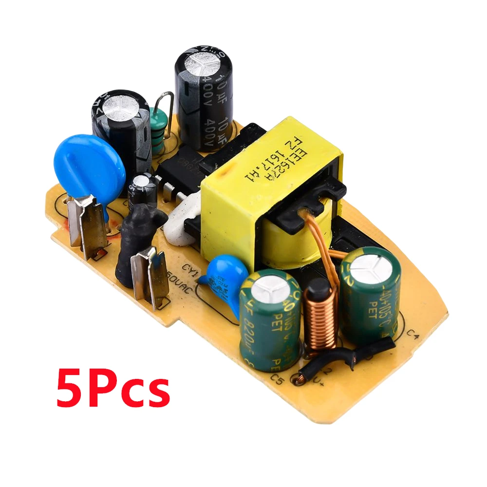 5Pcs AC-DC Converter 110V 220V to 5V 2A Buck Voltage Regulator Low Ripple Switching Power Supply Module