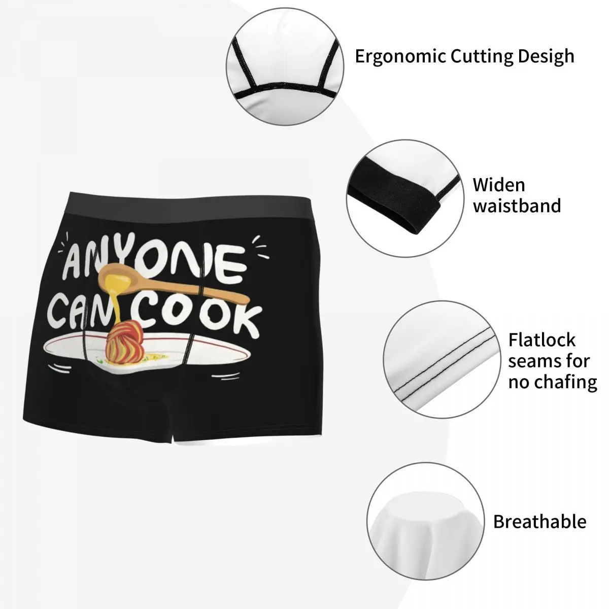 Custom Anyone Can Cook Ratatouille Underwear Men Print Funny Ratatouille Remy Boxer Shorts Panties Briefs Soft Underpants