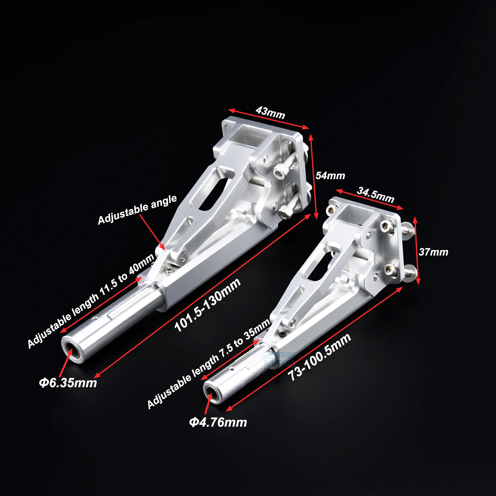 Rc قارب قابل للتعديل طول الألومنيوم ستينغر محرك للقوارب البنزين الكهربائية 4.76 مللي متر/6.35 مللي متر عمود كابل مرن