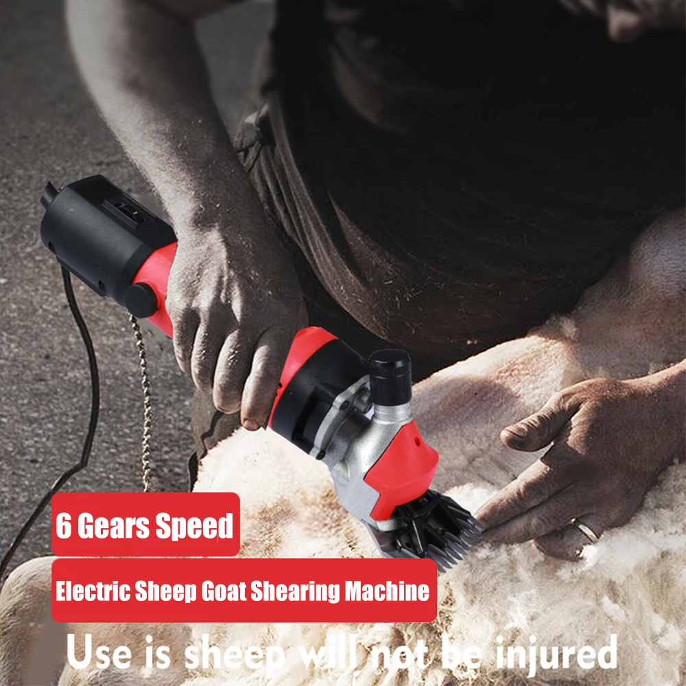 

900W Sheep Shears 6 Speed Electric Sheep Wool Shearing Clipper Farm Animal Livestock Haircut For Grooming Sheep Goats Large Pet