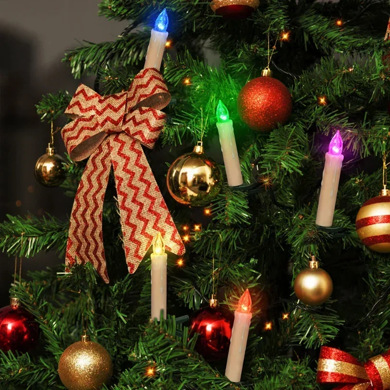 LED Candle Timer Remote Warm White And Color Flickering Flame Wedding Home Decoration Christmas Tree Candle 2026 New Year Party