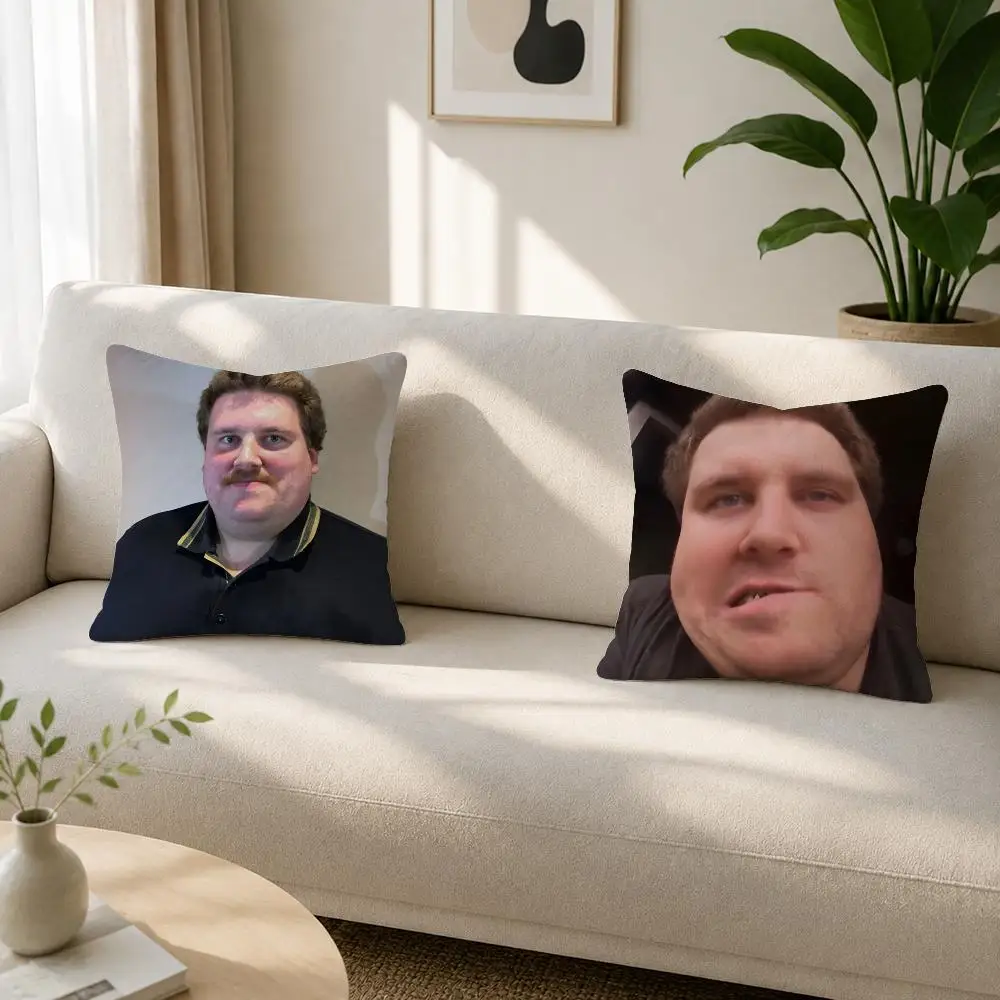 YouTuber Drachenlord (Rainer Winkler) Cushion Cover Soft Plush Fluffy Throw Pillow Cases for Sofa Bedroom Home Decor