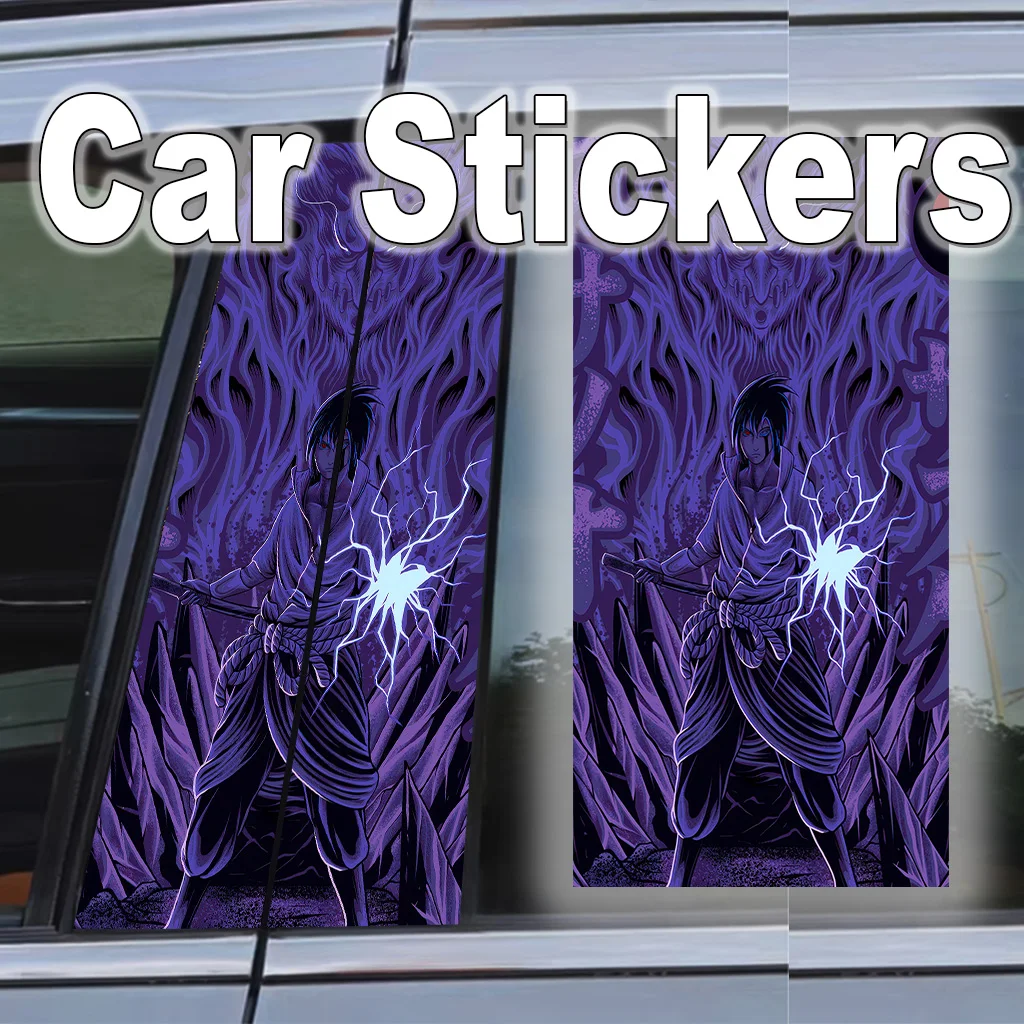 

Naruto Anime Car B Pillar Stickers Auto Exterior Gift Waterproof Scratch-Resistant Self-Adhesive Poster Decal Easy Apply Decor