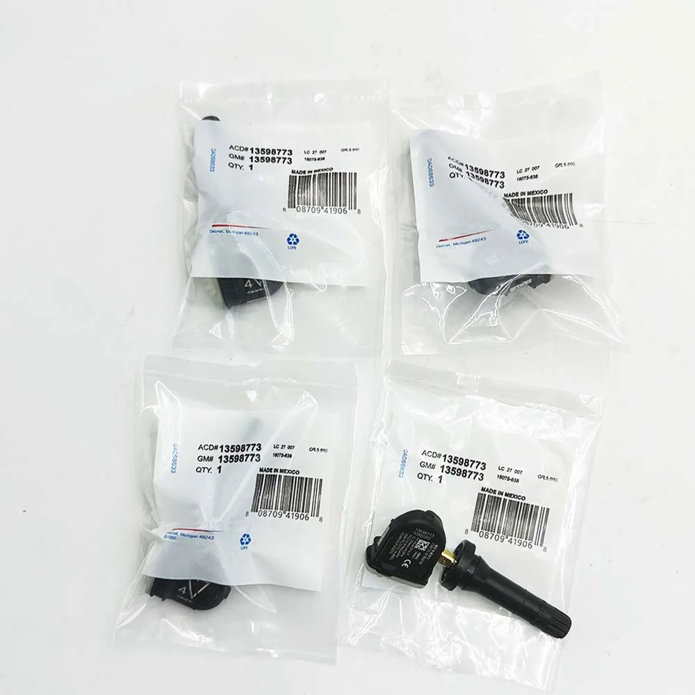 4PCS/SET High Quality 13598773 13516165 13589601 For Cadillac CT6 XT5 SRX Chevrolet Malibu Opel 433mhz TPMS TIRE PRESSURE SENSOR