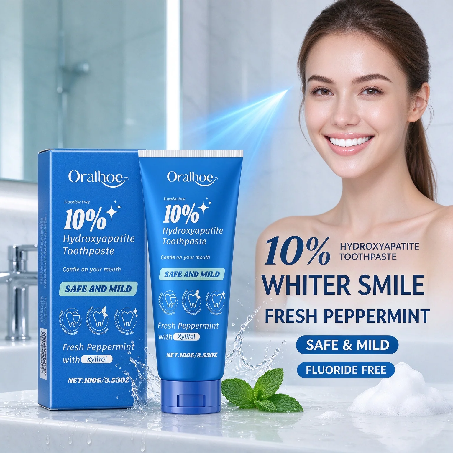 Hydroxyapatite Toothpaste Refresh Prevent Dental Cavities Stain Removal Smoke Coffee Tea Stains Sensitive Teeth Oral Hygiene