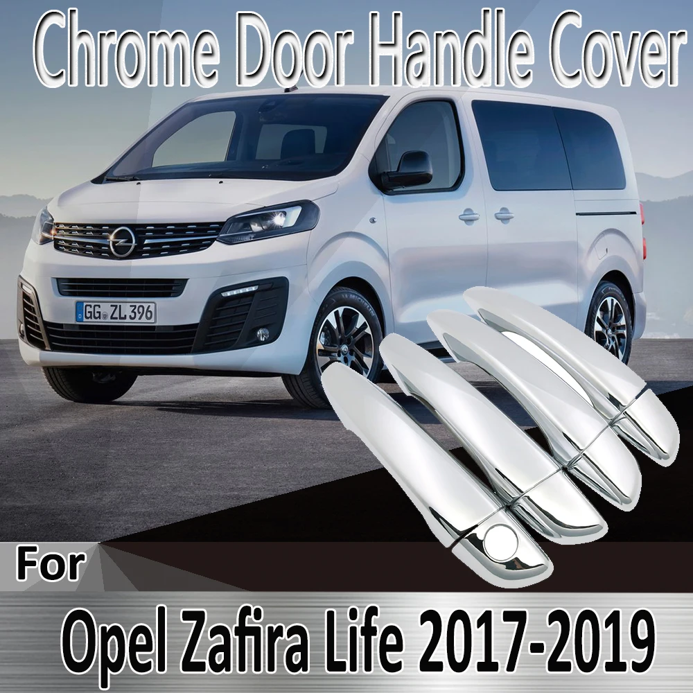 

For Opel Zafira Life 2017 2018 2019 Styling Stickers Decoration Chrome Door Handle Cover paint Refit Car Accessories