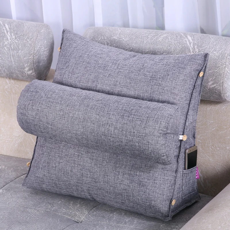 Headboard Triangular Cushion Back Pillow Sofa Nap Pillow Office Chair Cushion Cojines Decorativos Para Sofá