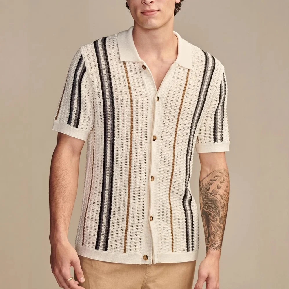 

Мужской повседневный утепленный ажурный вязаный кардиган с длинным рукавом, осенний, модный, базовый, свободного кроя, без бренда