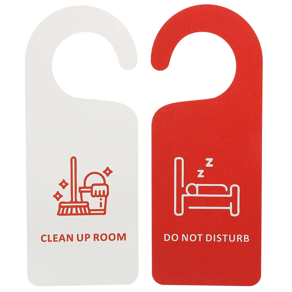 2 Pcs Do Not Disturb Listing Door Hanger Sign for Hotel Double Side Knobs Hanging