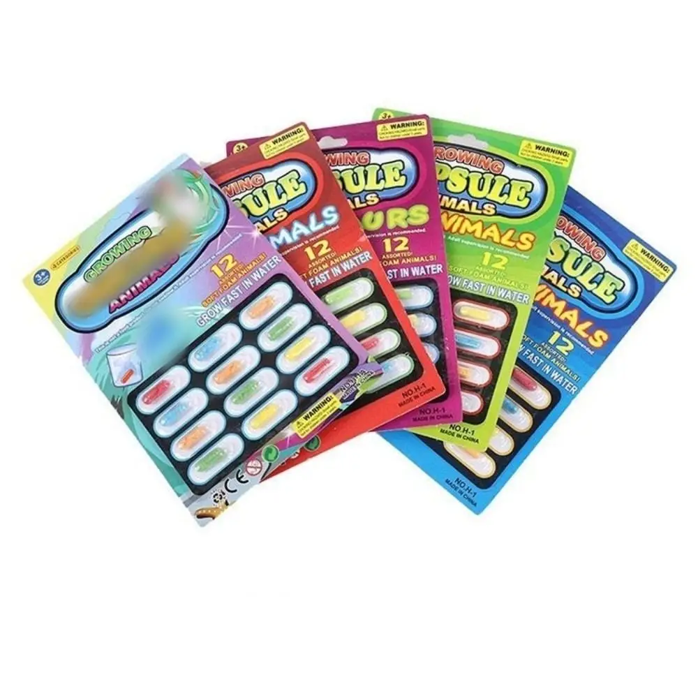 Paquet de 3 jouets de trempage d'animaux en croissance dans l'eau, Capsules de culture créatives extensibles, jouet anti-Stress, éponge, jouet de bain, cadeaux pour bébé