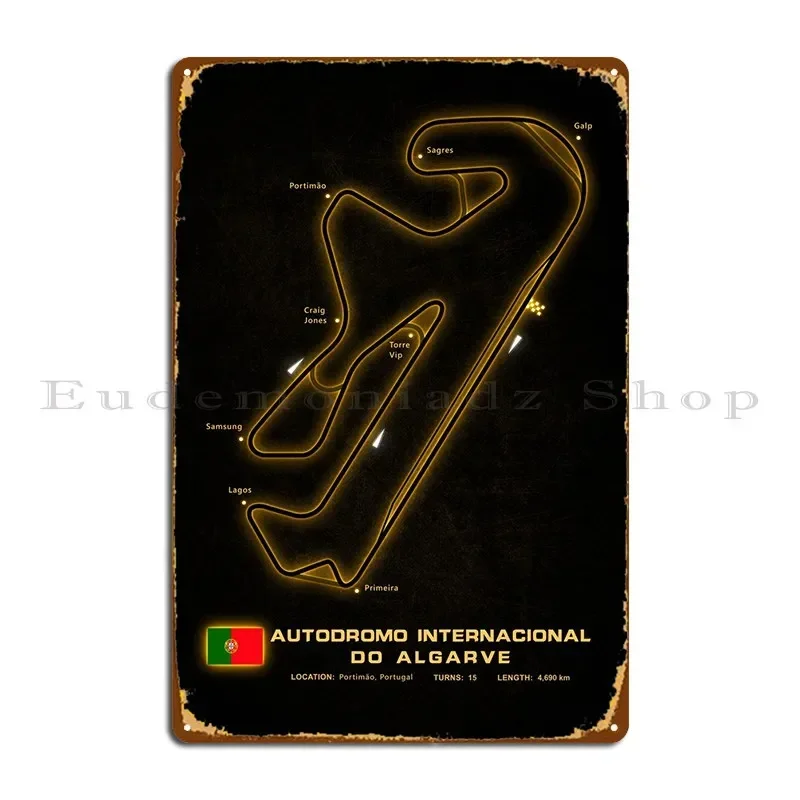 Circuit Portimao Metal Plaque Poster Plaques Decoration Party Wall Decor Create Tin Sign Poster
