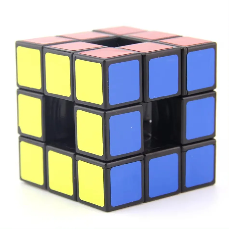 LanLan Hollow Cube 3x3x3 Magic Cube Puzzle Toys 3x3 speed axis ghost maze cube puzzle game kids toy Magic Cubes