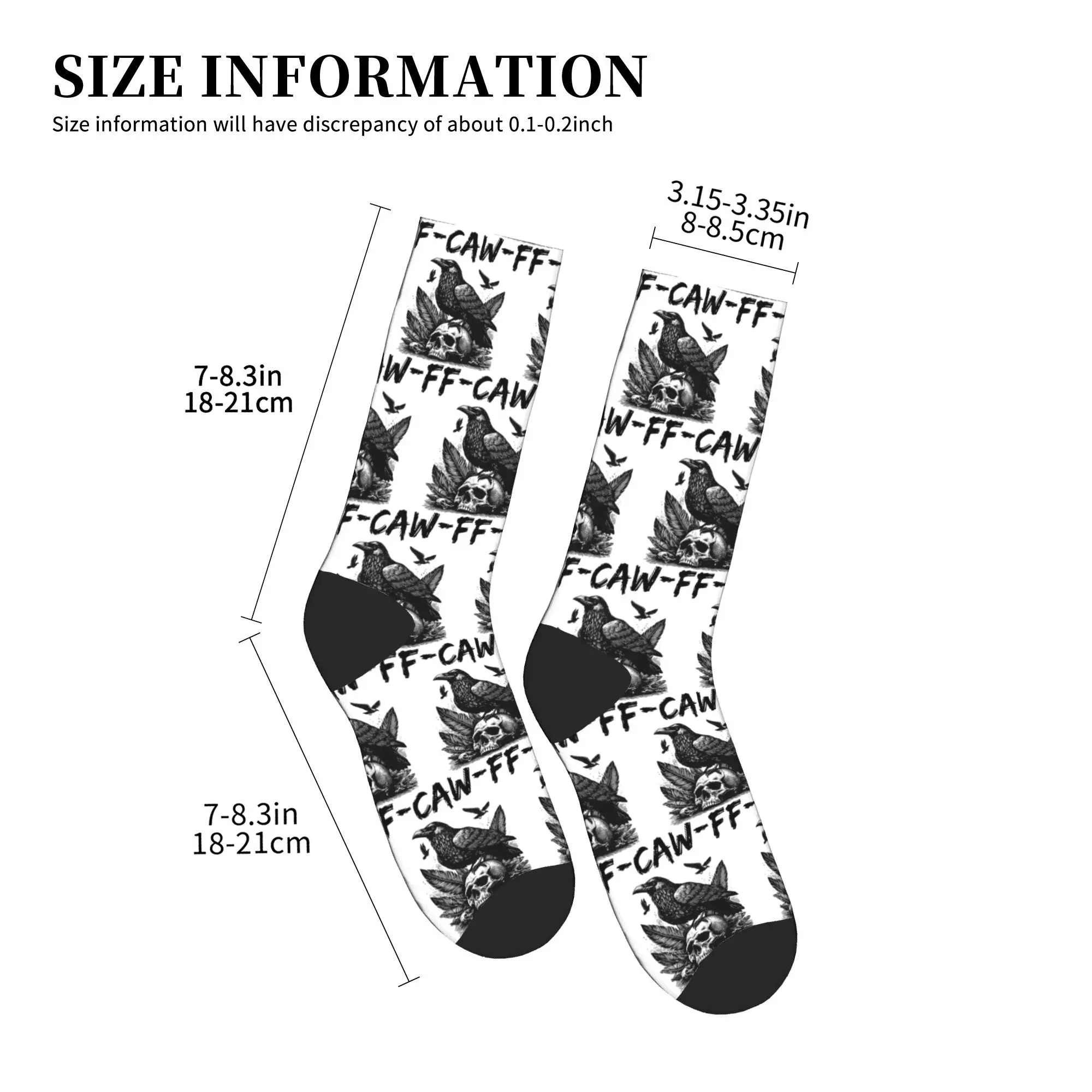 F-Caw-F - جوارب مضحكة للغراب، جوارب جرافيك غير قابلة للانزلاق للبالغين، جوارب شتوية أنيقة قابلة للتنفس، جوارب ركوب الدراجات