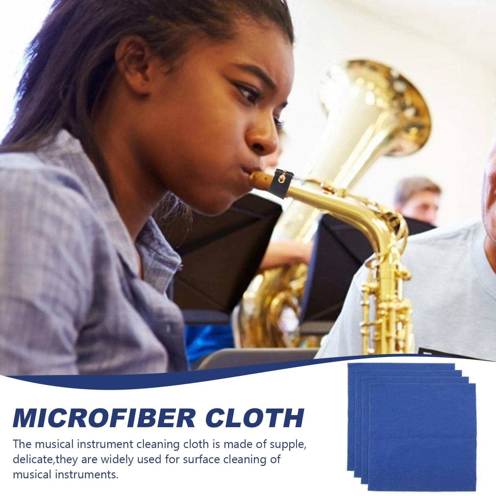 

4 Pcs Guitar Wiping Cloth Cleaning Cloths Microfibre Microfiber Small Instruments for