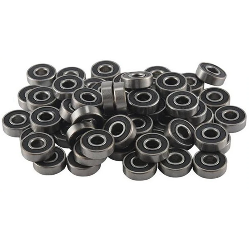 100 Pcs 608-RS Skateboard Bearing, Rolling Bearing Silver Size: 8X22x7mm Easy Install