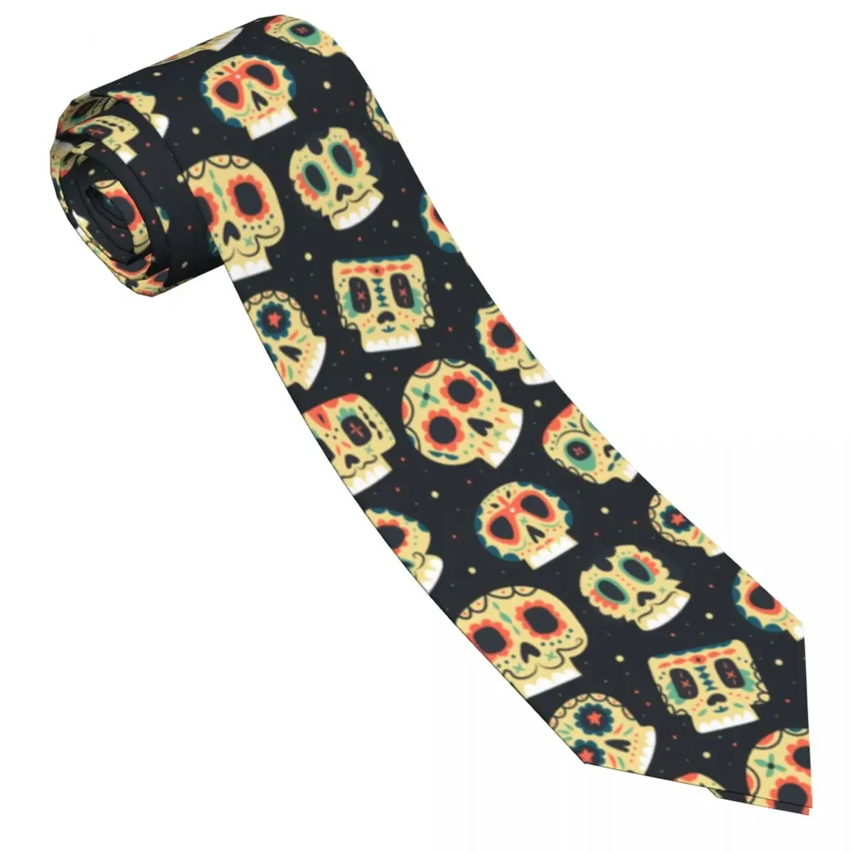 Cartoon Dead Day Ethnic Mexican Skulls Tie Necktie  Clothing Accessories