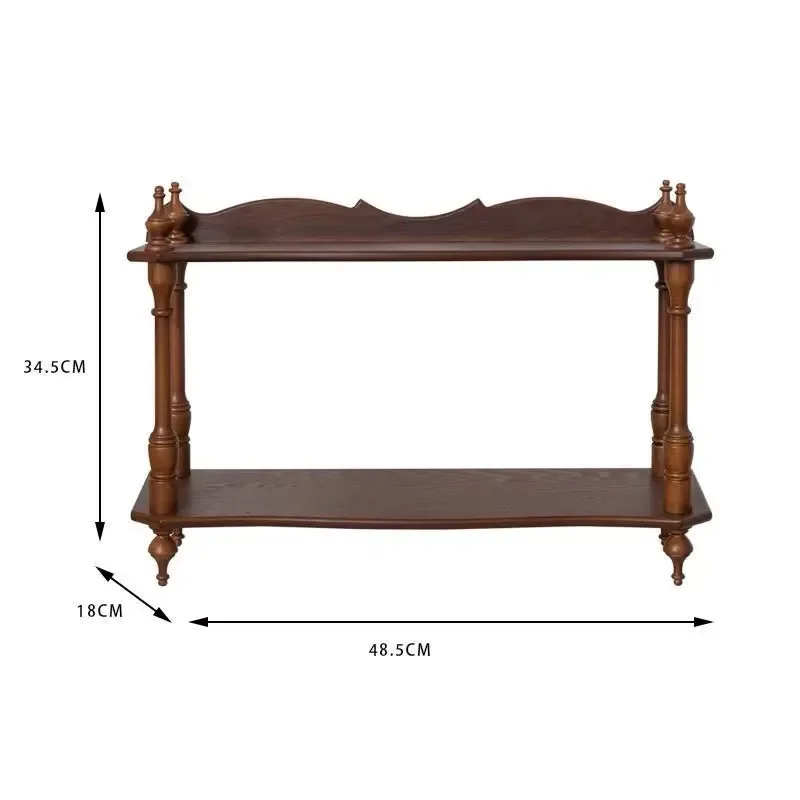 Retro Style Solid Wood Double Layer Decorative Aromatherapy Candle Holder
