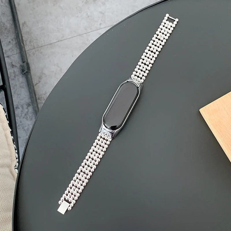 Stainless steel wrist strap for xiaomi band 7 6 5 metal case buckle watchband smart bracelet Band 6 Strap belt replaceable watch