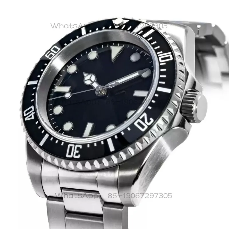 Diving watch titanium with helium discharge valve deep waterproof watch automatic mechanical movement view 5