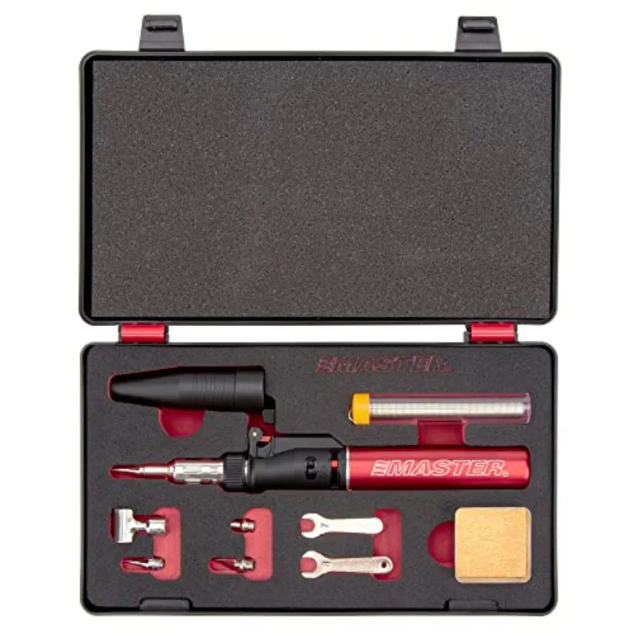 Kit de Soldadura Profesional PI-40SiK, Soldador de Butano Inalámbrico y Portátil con Temperatura de Soldadura Ajustable