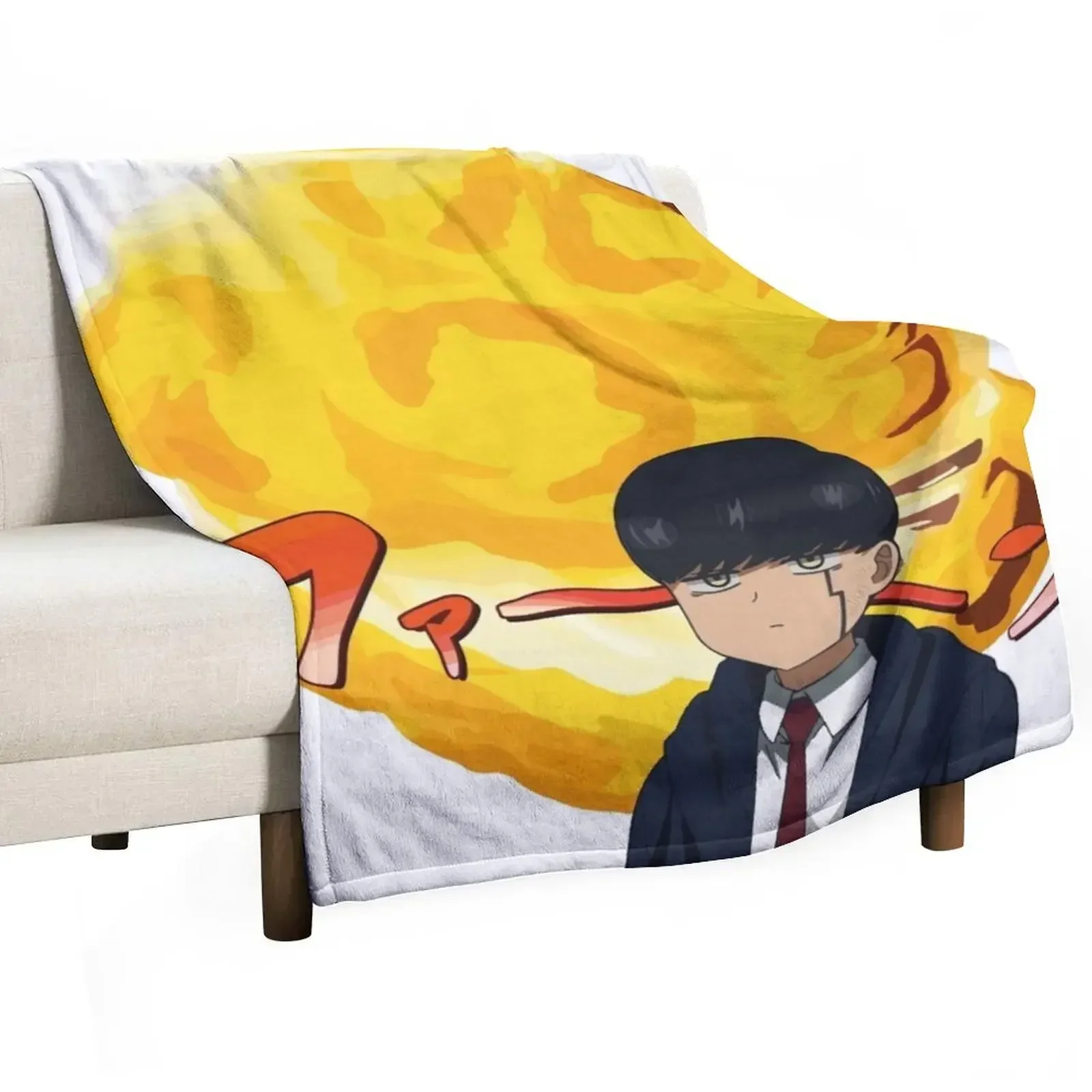 Mashle and the giant Profiterol Throw Blanket Flannels Thermal Sofa Quilt Blankets