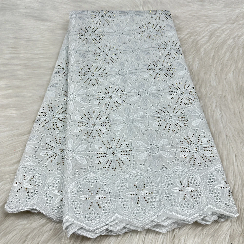 

Чистый цвет, ткань с вышивкой, вуаль, кружева, африканская нигерийская кружевная ткань для женского платья, 5 ярдов/лот