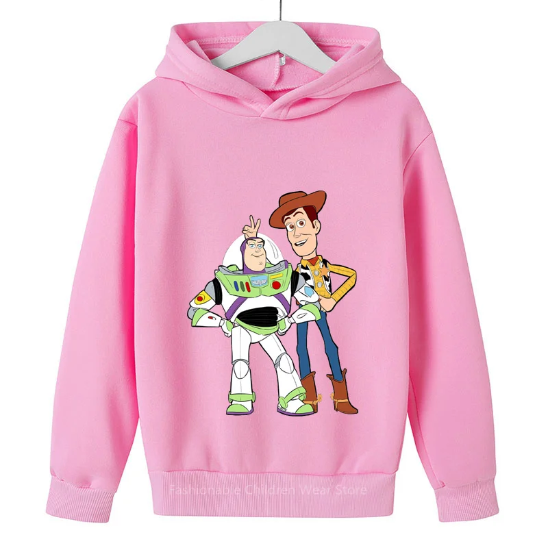 2024 New Spring/Autumn Disney Toy Story Kids Hoodie - Vibrant Cartoon Print Korean Fashion for Boys Girls