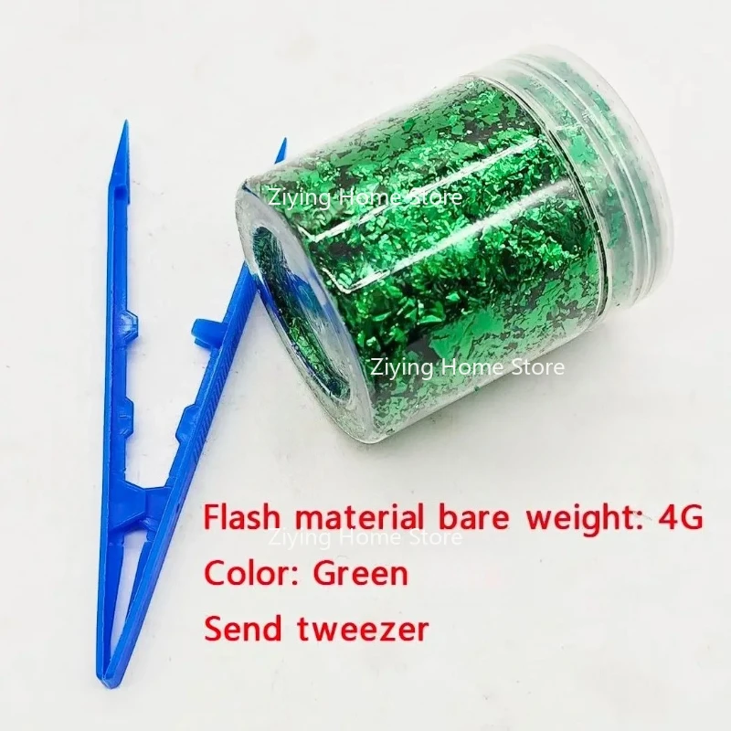 4 г нарезанные пластиковые кусочки из углеродного волокна с коротким вырезом для изготовления из углеродного волокна (зеленые)