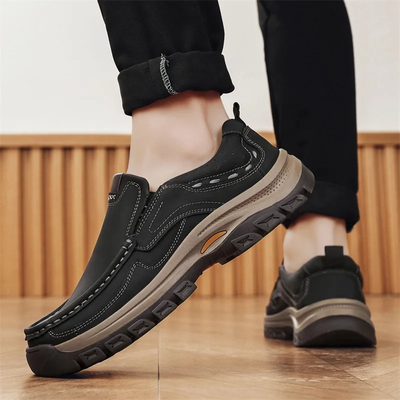 Mens leather shoes with soft soles Comfortable Waterproof Anti slip Durable New model Best selling Highly crafted Comfortable