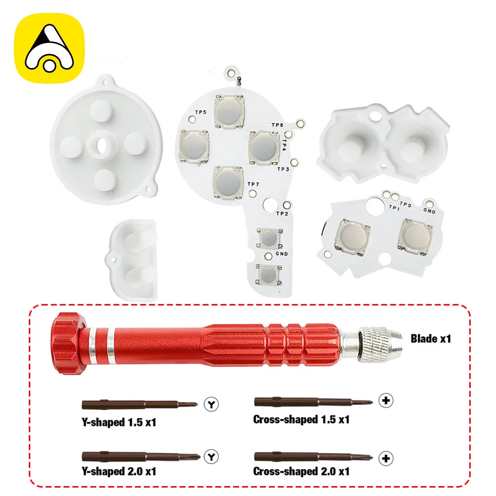 Apexneer For GBA Membrane Button Tactile Upgrade Kit Fix Corroded GBA Button Pads For Gameboy Advance Solder Repair Mod
