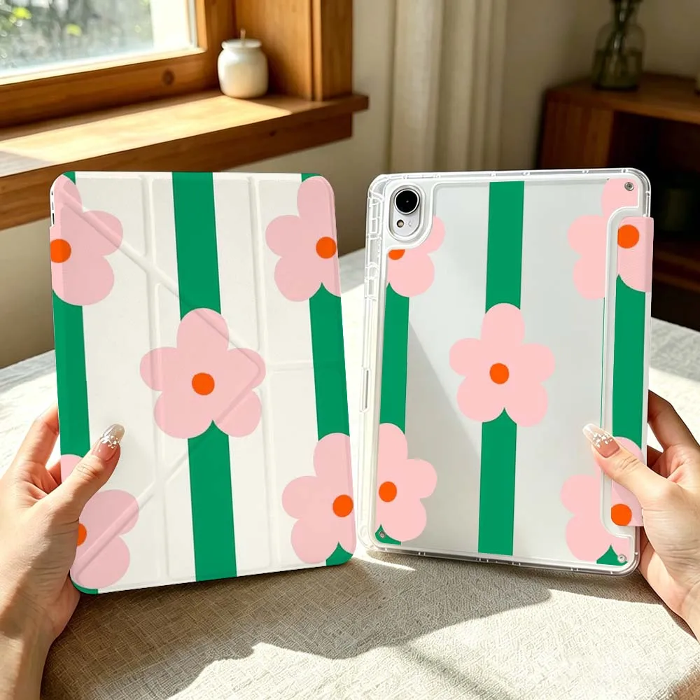 Striped floral pattern For Huawei MatePad Pro SE Honor Pad 9 V9 GT X9 10.8 11 13.2 inch Pro 3Y Tablet Case Cover