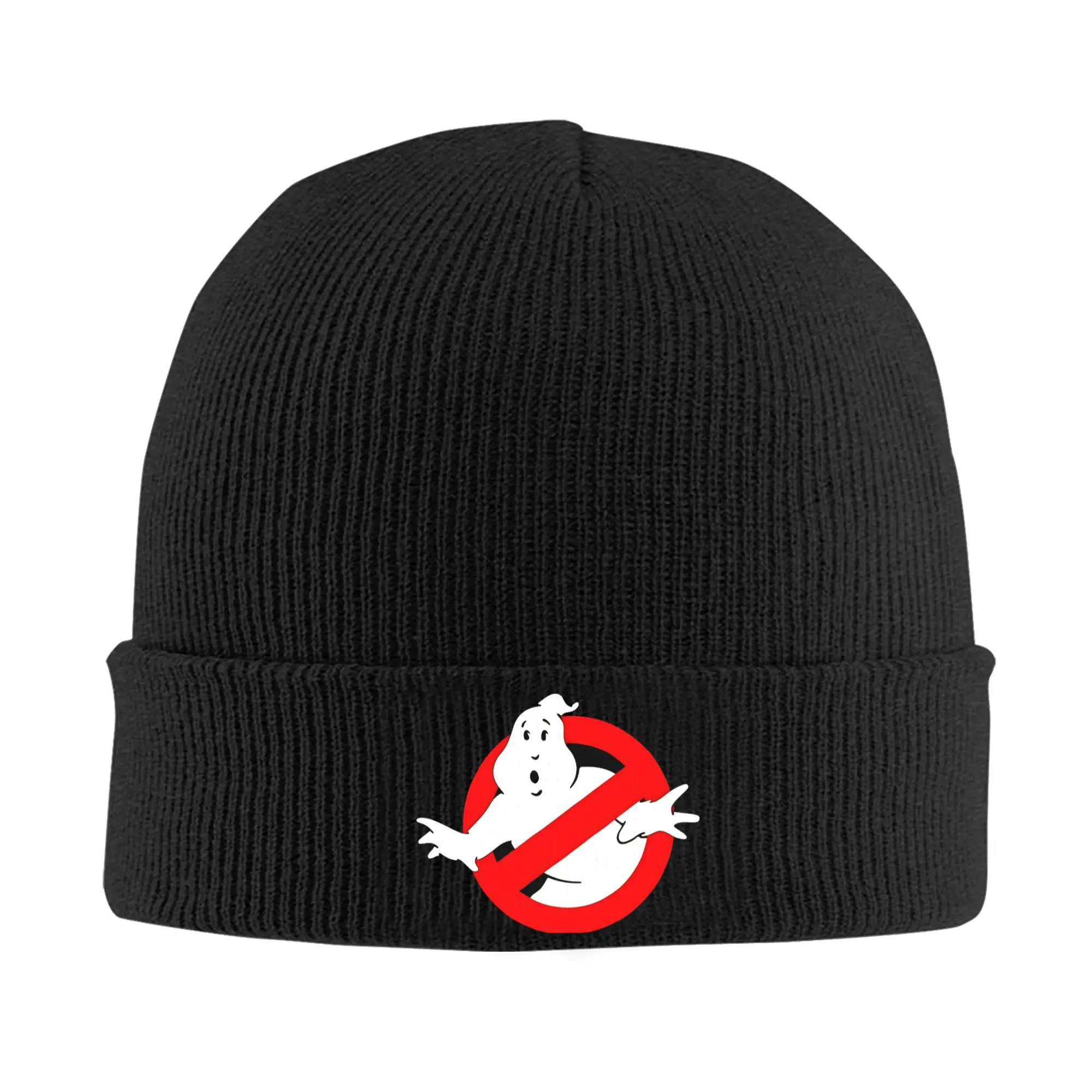 Ghostbusters Movie Knit Hat  Beanie Hats Outdoor Warm Adult Unisex Bonnet Hats Autumn Winter Design Vintage Caps Gift