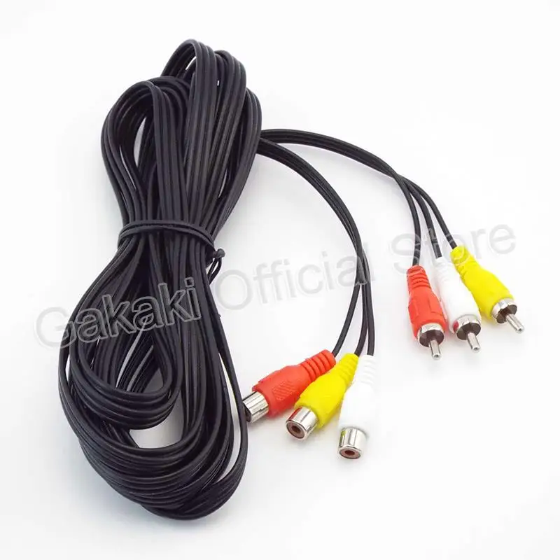 3 RCA to 3 RCA Cable Audio Video AV Male to Female Extension Cable Audio Cables