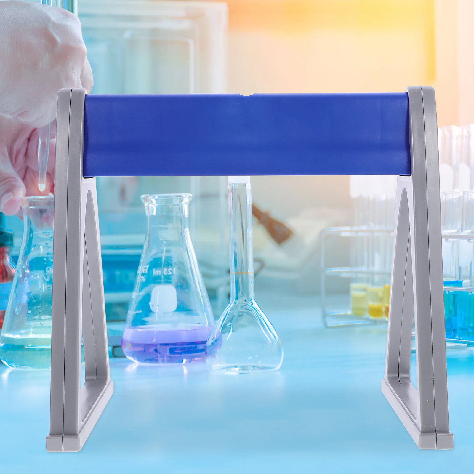 

Plastic Pipette Stand Laboratory Holder Rack for Multiple Pipettes Hanger Micro Tools Teaching Equipment
