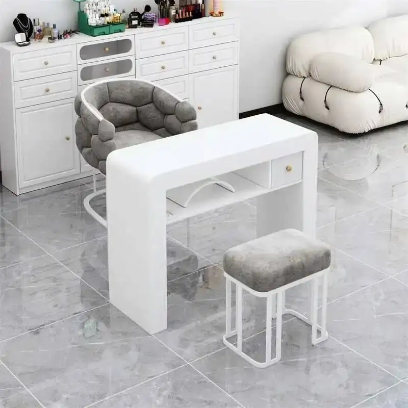 

Table Manicure Cream Style Simple Dressing Japanese Storage Wooden Nail Tables Retro Nail Artist Salon Furniture Nail Desk LLMT