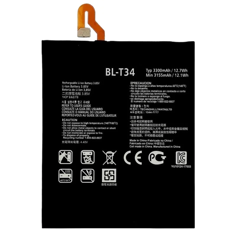 2pcs For LG V30 V30A V30 H930 H932 LS998 T34 BLT34 Mobile phone Batteries BL-T34 3300mAh Replacement Battery