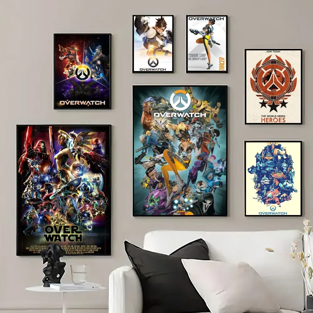 Game O-Overwatch  Poster Prints Wall Pictures Living Room Home Decoration