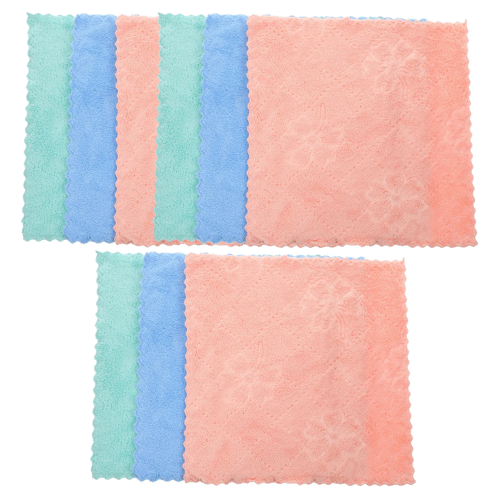10Pcs Coral Fleece Facial Towel Makeup Remover Cloth Soft Highly Absorbent Washcloth for Face Cleaning Facial Towel
