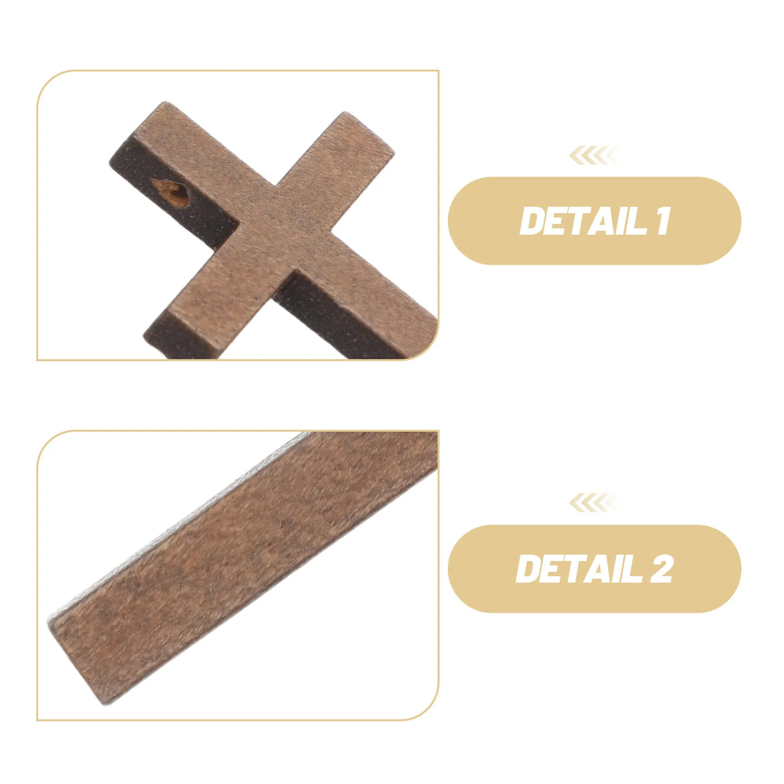 100Pcs Mini Wooden Cross Keychain Natural Rustic Prayer Charm Baptism Party Favors Bible Study Gift Christian Jewelry Supplies