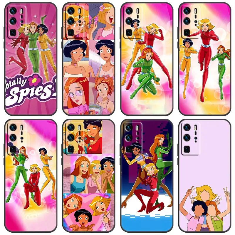 Totally Spies Case For Huawei P Smart Z S 2021 2020 2019 2018 P50 P40 P30 P20 Pro P10 P9 P8 Lite 2017 5G Black Soft Cover