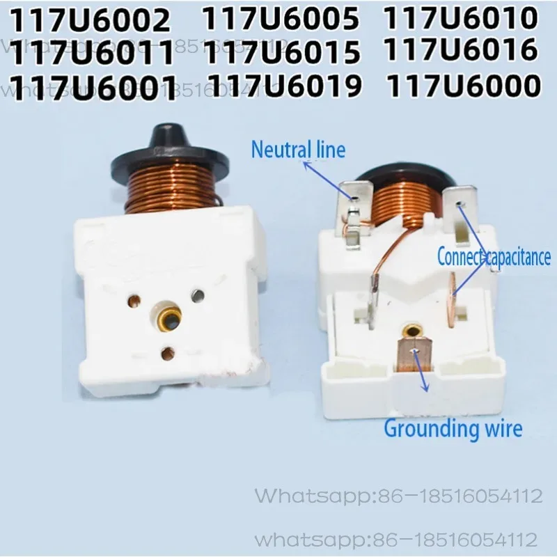 Refrigerator Freezer  Compressor SC15 21 SC18G Heavy Hammer Starter Capacitor 117U6005 6019