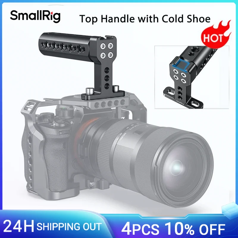 SmallRig Universal Top Handle Grip With Cold Shoe Plate For Digital Dslr Camera Cage Monitors LED Microphone Shoe Mount DIY