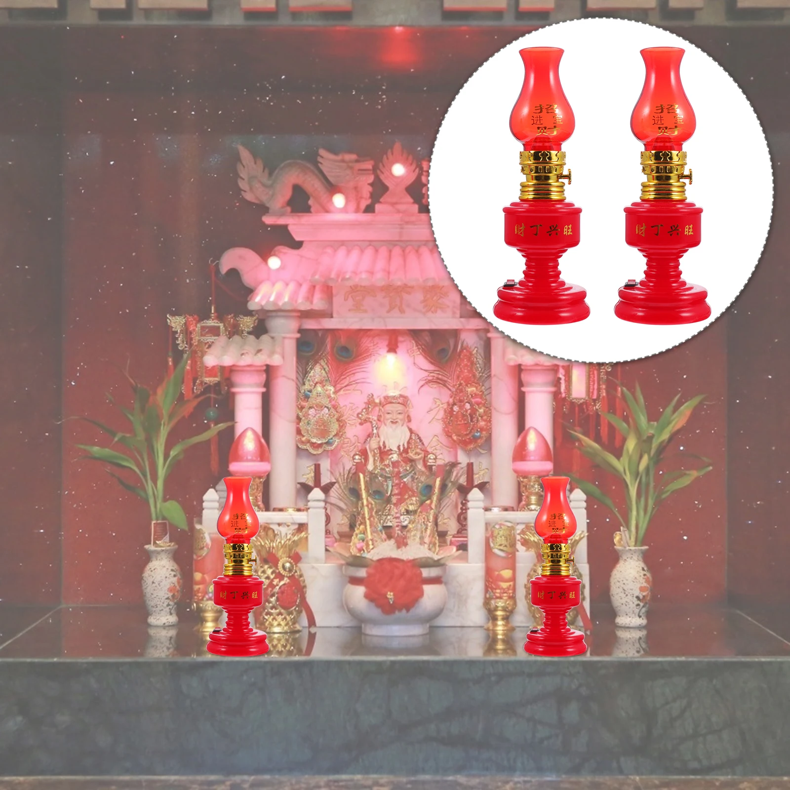

2pcs Electronic Lights Mini Desktop Lamp Decorative Room Atmosphere Ornament Indoor Electric Durable Bright
