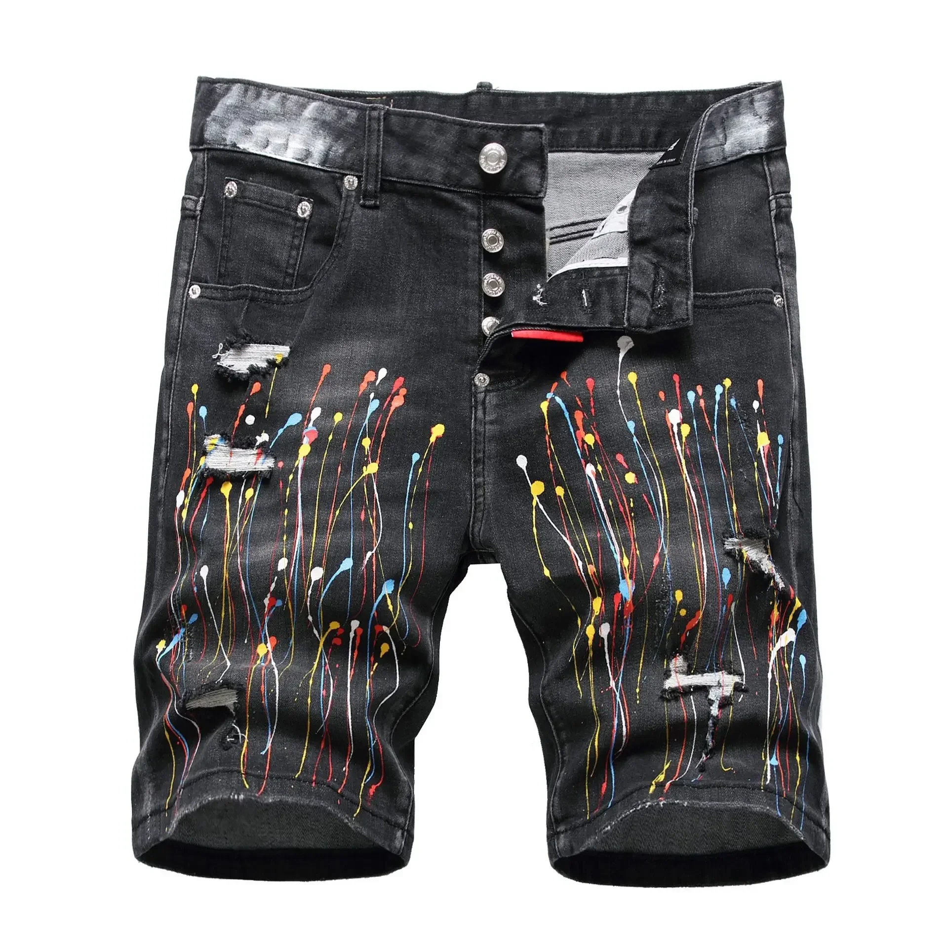 Dsq2 Heren Jeans Van Hoge Kwaliteit Luxe Merk Heren Klassiek Blauw Street Slim Fit Broek Heren Stretch Skinny Denim Shorts D2