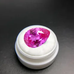 Luxury Natural Pink Ruby 13x18mm 15.0Cts Pear Cut VVS Sri-Lanka Loose Gemstone For Diy Jewelry Beads