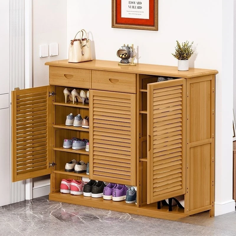 Shoe cabinet household door storage dustproof multi-layer multi-functional simple locker