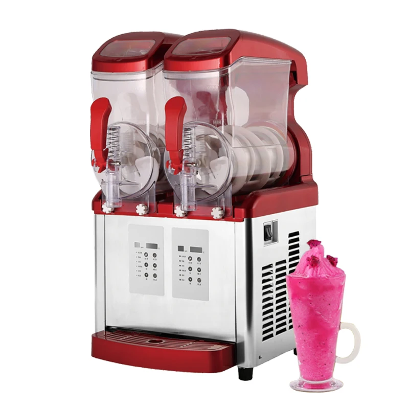 Commercial 2 Tanks Frozen Drink Beverage Machine Frozen Cocktail Slushy Machine Granita Margarita Slush Slushie Machine